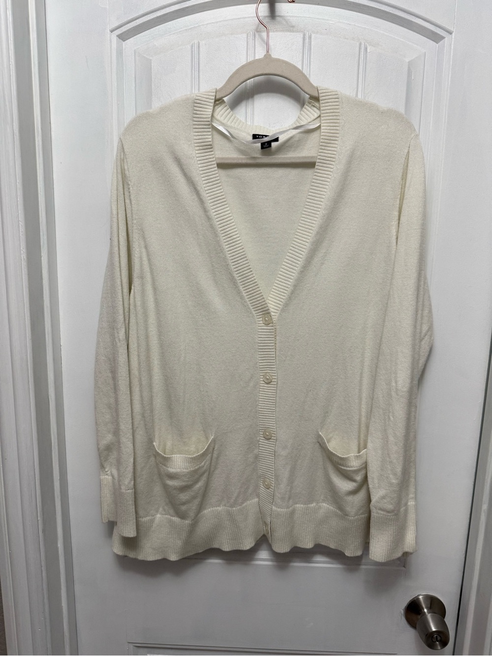 Torrid Sweater 2X 22/24 Button Front Cardigan Lightweight Ivory (46-19)